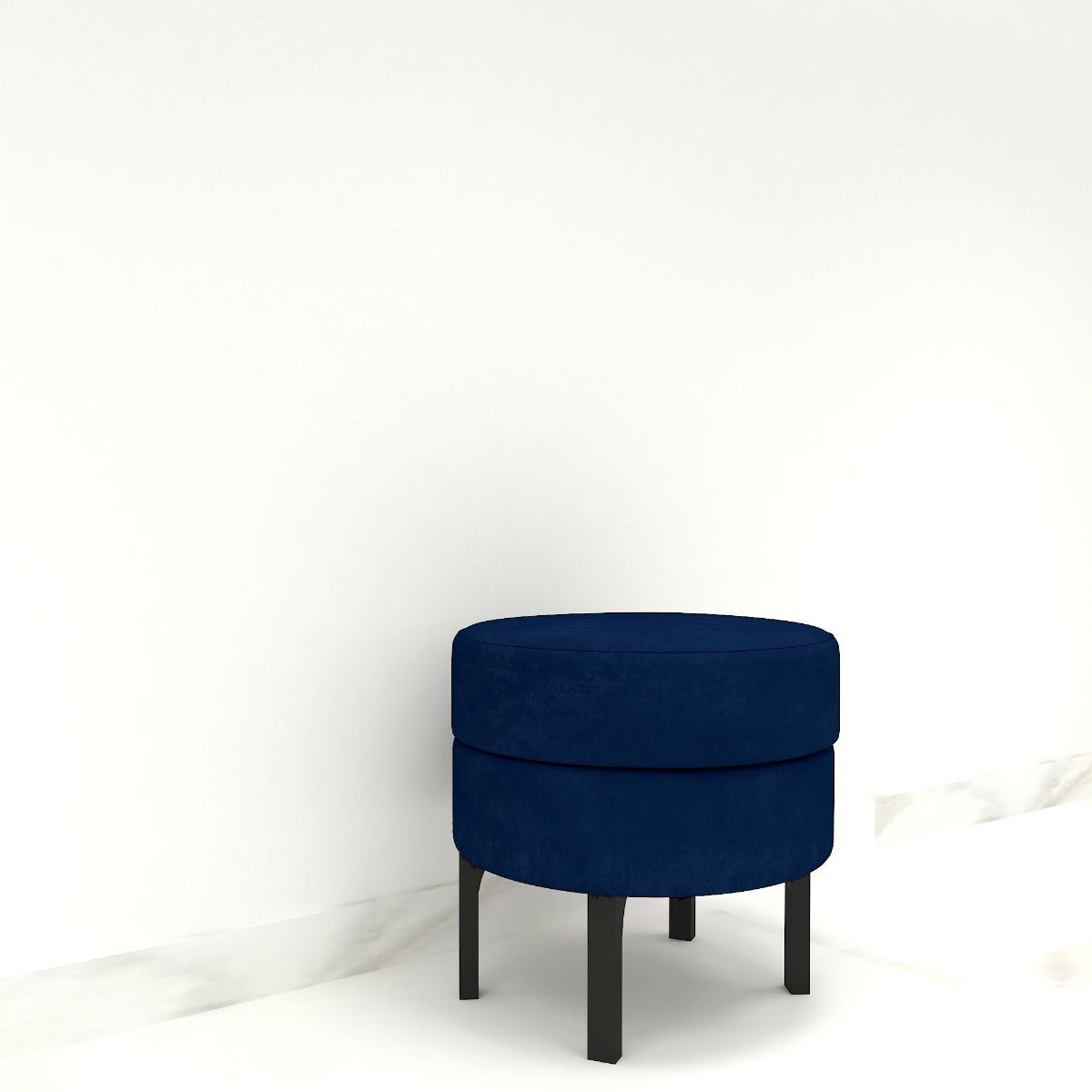 Setti for seating in solid colour finish with black legs, setti for living/bedroom  area,floor mounted seating-EL477