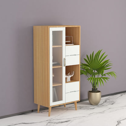 cabinate, cabinate storage, cabinatry storage, book shelf, book storage, golden drawer storage, white storage,  wood storage, high console, open storag, EL-10005