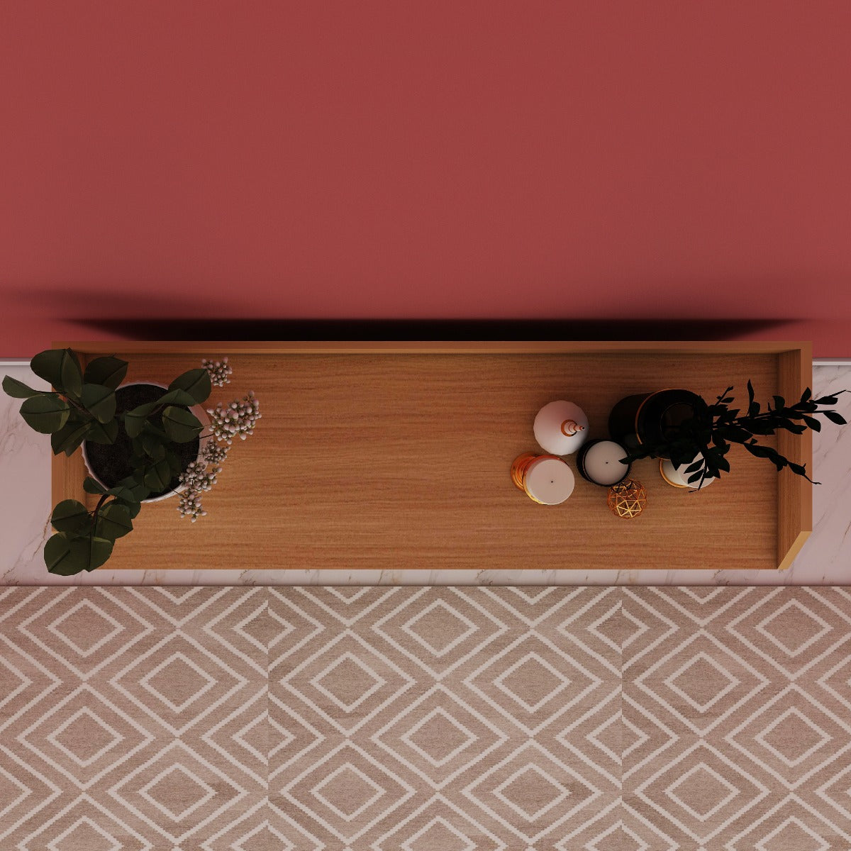 Contemporary Wooden Shoe Rack with White Doors & Open Shelf – EL-10007