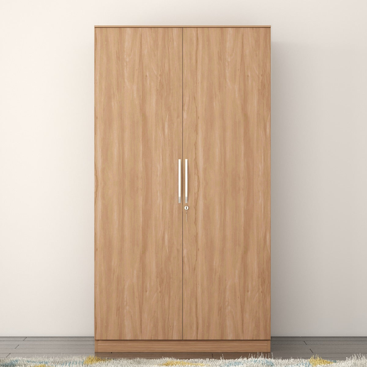 Wardrobe, Wardrobe Hanging Space, Wardrobe Open Self Space, Wardrobe  Wood Shutter, Wardrobe SS Handle, Wood Wardrobe, Wardrobe -IM- 7001