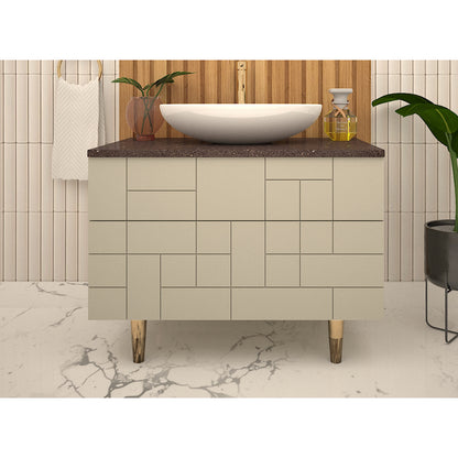 Vanity, Brown & Grey Vanity, Wooden Vanity, Vanity with Drawer, Vanity for Bathroom,   Floor Resist Vanity, Vanity - EL229