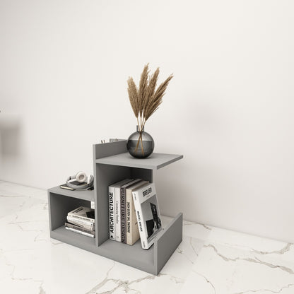 End Table, Grey End Table, End Table with open shelf, End Table - IM - 12052