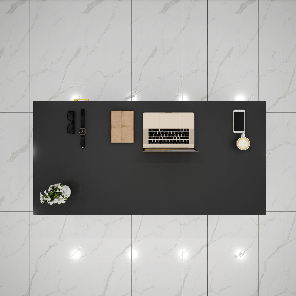 Office Table,  Black Office table, Table for Office, MD Table, Office Table With drawer, Office Table with Shutter , Office Table - EL - 12067