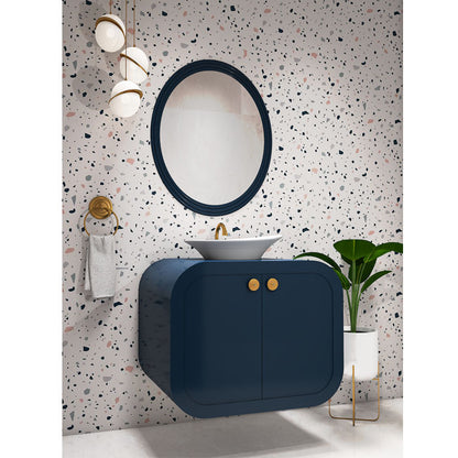 Vanity/Water Resistant Vanity in PU matte waterproof paint finish,Bathroom Vanity in water resistant finish,bathroom wall hanging unit with PU matte waterproof paint  finish-EL207