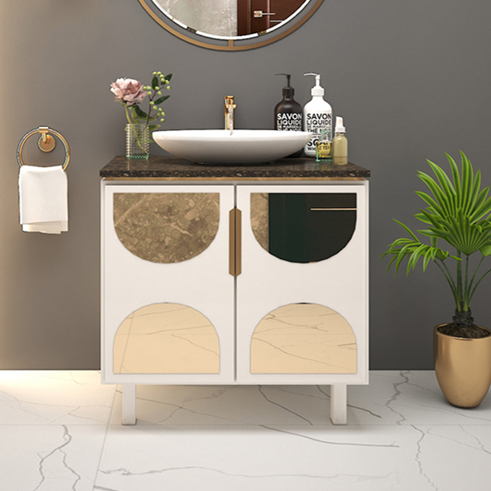 Vanity/Water Resistant Vanity in PU matte waterproof paint finish,Bathroom Vanity in water resistant finish,bathroom Floor mounted unit with PU matte waterproof paint finish-EL206