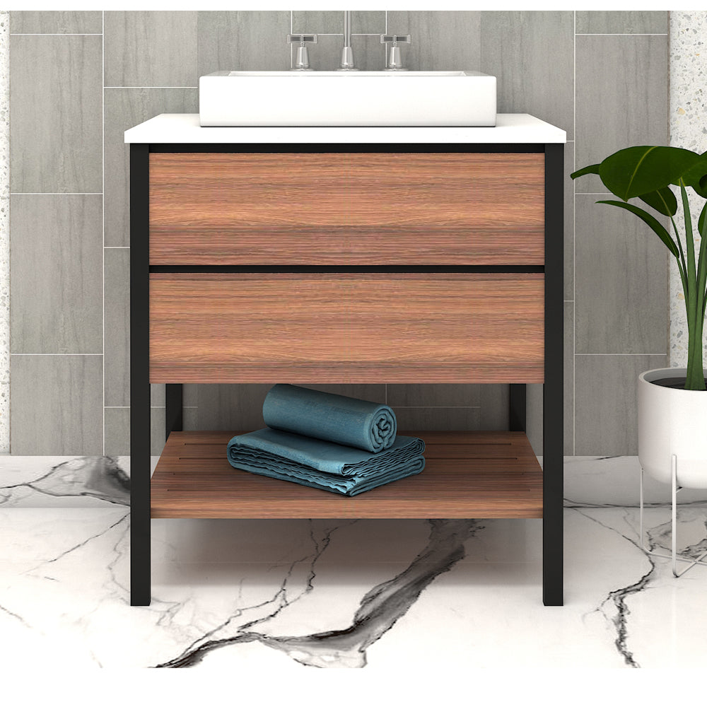 Vanity/Water Resistant Vanity in PU matte finish waterproof paint + PVC laminate finish,Bathroom Vanity in water resistant finish,bathroom Floor mounted unit with PVC  finish-VI301