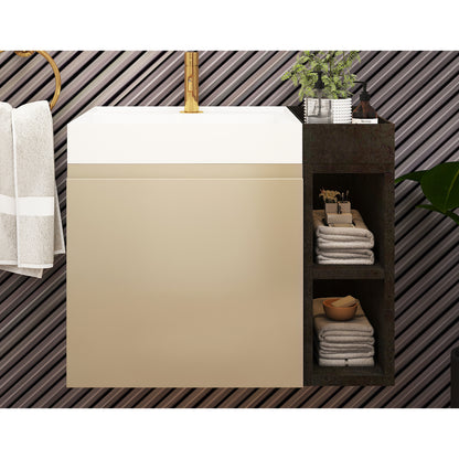 Vanity/Water Resistant Vanity in PVC laminate finish,Bathroom Vanity in water resistant finish,bathroom wall hanging unit with PVC  finish-IM106