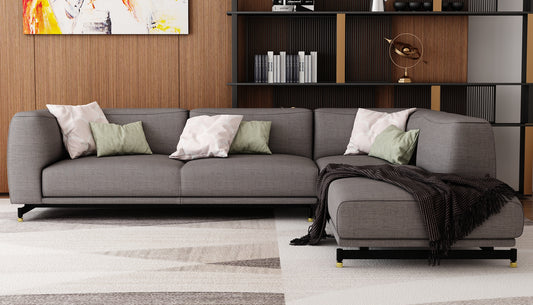 L shape sofa, sectional sofa, Living room sofa,  elegant sofa, grey sofa, 5 seater sofa,  Sofa- IM-2017