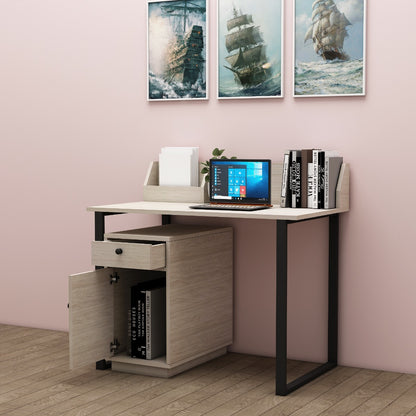 Study Table,  Wood Study Table, Study Table with Drawer, Study Table with Open Shelf, Study Table with Shutter, Study Table with Black MS Leg, Study Table - IM - 12016