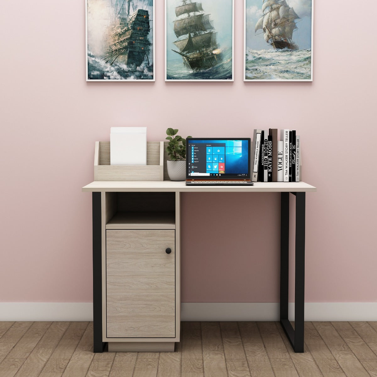 Study Table 38 Inches Study Table, Wood Study Table, Study Table with Open Shelf, Study Tabl ...