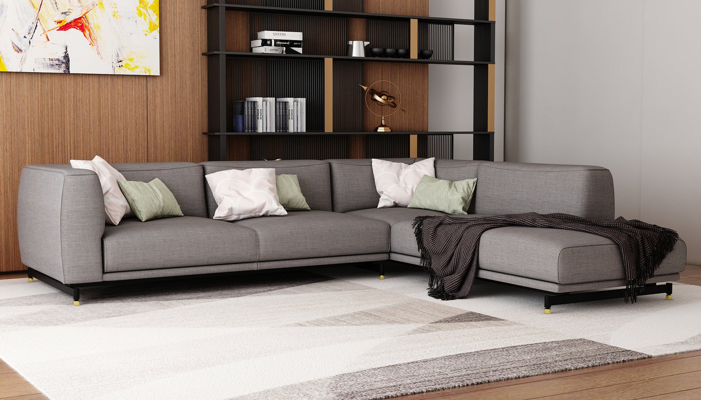 L shape sofa, sectional sofa, Living room sofa,  elegant sofa, grey sofa, 5 seater sofa,  Sofa- IM-2017