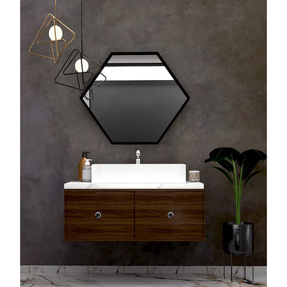 "Vanity, Brown & White Vanity, Wooden Vanity, Vanity with Drawer, Vanity for Bathroom,   Wall Mounted Vanity, Vanity - IM141 "