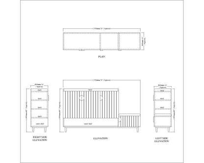 Slate Grey Shoe Rack, Right side seating stool, Shoe Rack with Shutter, Wooden shoe rack cabinet, Shoe Rack - EL10104