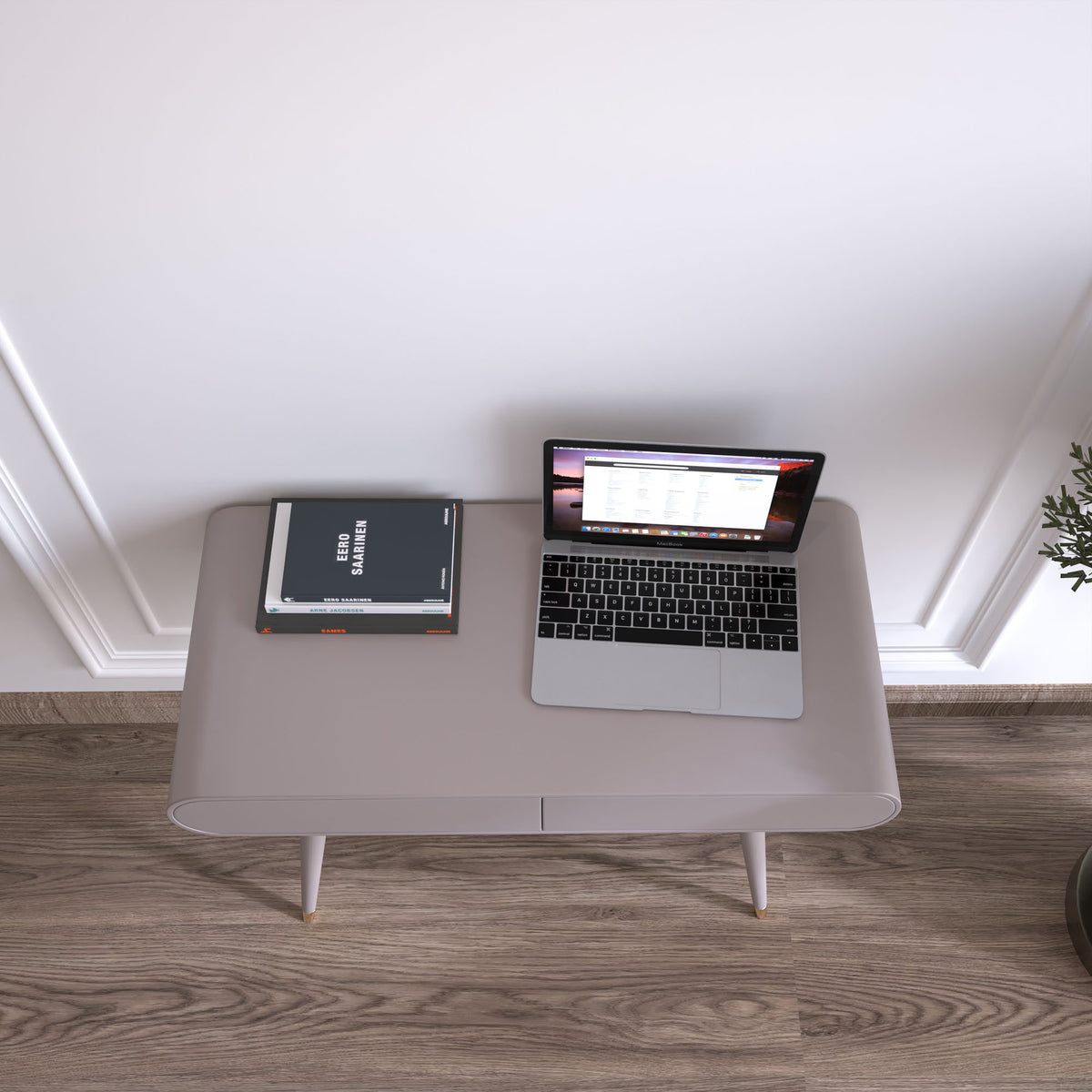 Study Table Inbuilt Light Study Table, Study Table in Light Brown Color, Study Table with Drawer ...