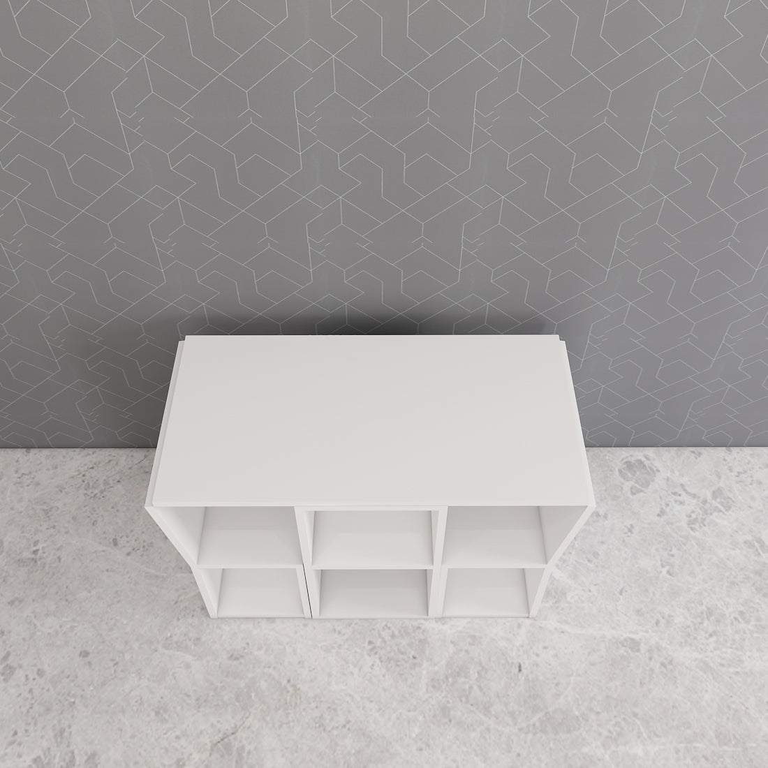 Modern Kids Study Table with 2 Chairs & Open Shelf – Compact, Stylish Desk in Orange, Blue, White & Wood - EL12234