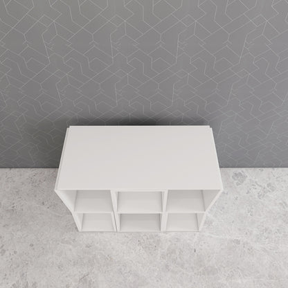 Modern Kids Study Table with 2 Chairs & Open Shelf – Compact, Stylish Desk in Orange, Blue, White & Wood - EL12234