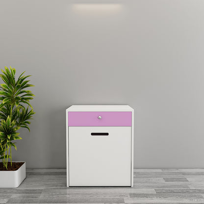 Modern Kids Study Table with Chair & Open Drawer – Compact, Stylish Desk in Blue, Purple & Yellow, Engineered Wood Build - EL12235