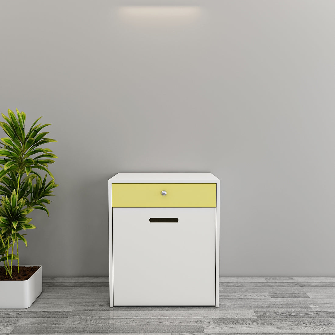 Modern Kids Study Table with Chair & Open Drawer – Compact, Stylish Desk in Blue, Purple & Yellow, Engineered Wood Build - EL12235