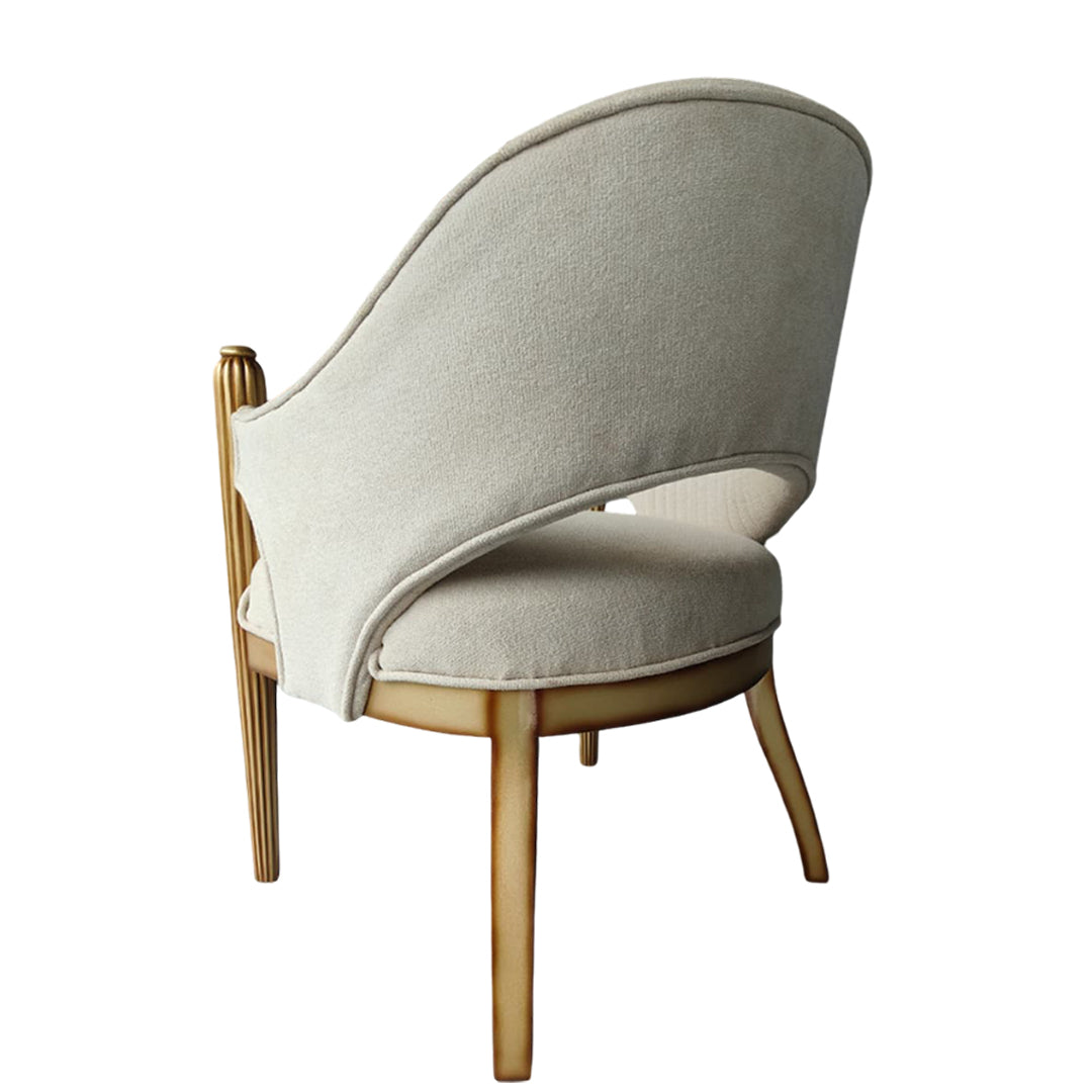 Chair, Lounge Chair, Modern design, Off-white color, Leg MS with golden color, Chair - EL6160