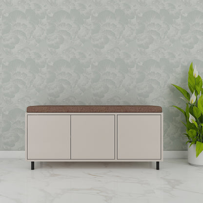 Irish Cream Modern Shoe Rack – Compact Wooden Shoe Cabinet with Push-to-Open Shutter | Ply-Laminate & MS Stylish Shoe Organizer for Home - IM10096