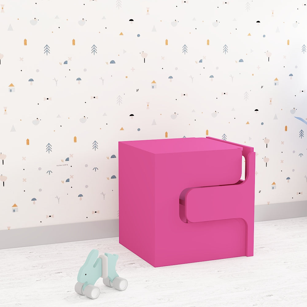 Study Table, Foldable study table, Study Table in Pink Color, Study Table with  Drawer & Open space, Study Table - IM12235