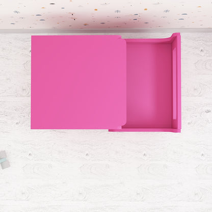 Study Table, Foldable study table, Study Table in Pink Color, Study Table with  Drawer & Open space, Study Table - IM12235