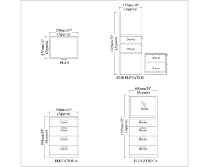 Modern Wooden Dressing Table with Drawer & Stool – Compact Engineered Wood Vanity for Homes | Stylish Ply-Laminate Finish- IM12236