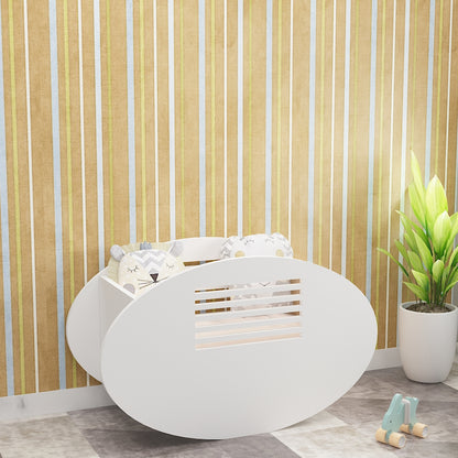 Modern Wooden Toy Storage Cradle with Oval Design – IM5112
