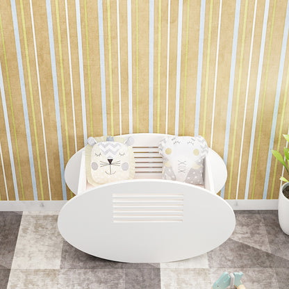 Modern Wooden Toy Storage Cradle with Oval Design – IM5112