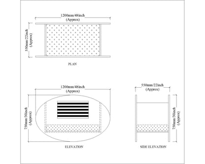 Modern Wooden Toy Storage Cradle with Oval Design – IM5112