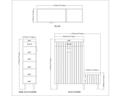 Modern Shoe Storage Cabinet with 1-Drawer Bench - Multi-Tier Entryway Organizer featuring Open & Closed Compartments, 2-Drawer Cushioned Seating in Misty Grey Finish with Gold Legs & Hardware VT-10095