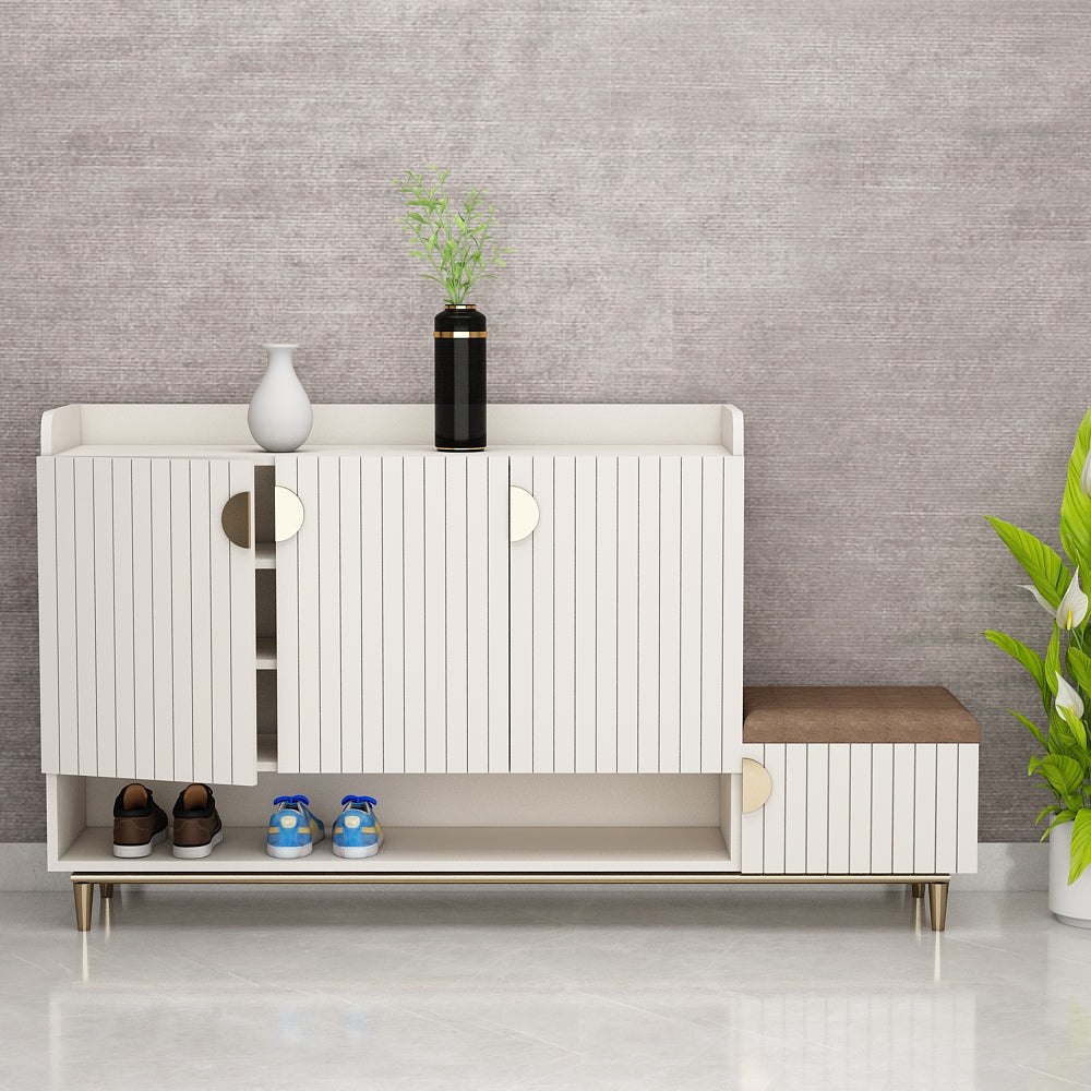 Slate Grey Shoe Rack, Shoe Rack with Shutter, Wooden shoe rack cabinet, Shoe Rack - VT10104