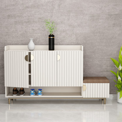 Slate Grey Shoe Rack, Shoe Rack with Shutter, Wooden shoe rack cabinet, Shoe Rack - VT10104