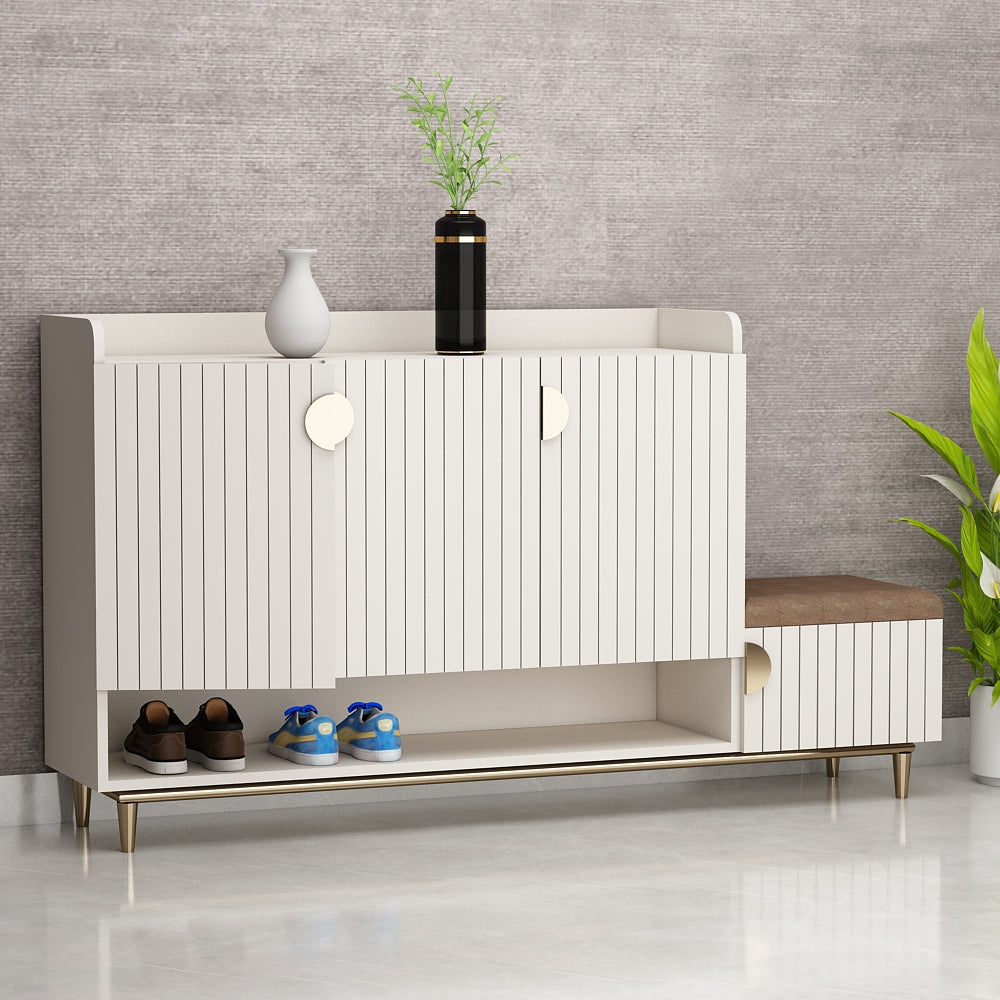 Slate Grey Shoe Rack, Shoe Rack with Shutter, Wooden shoe rack cabinet, Shoe Rack - VT10104