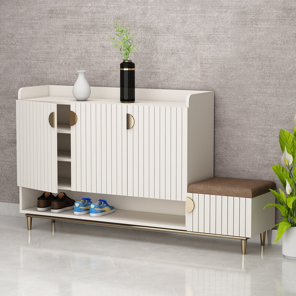 Slate Grey Shoe Rack, Shoe Rack with Shutter, Wooden shoe rack cabinet, Shoe Rack - VT10104