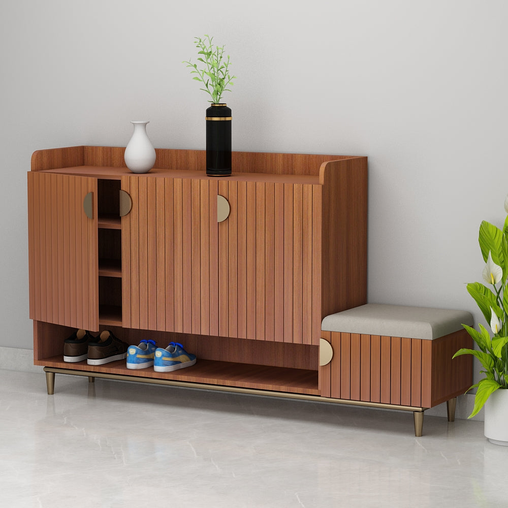 Slate Grey Shoe Rack, Shoe Rack with Shutter, Wooden shoe rack cabinet, Shoe Rack - VT10104