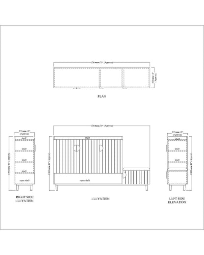 Slate Grey Shoe Rack, Shoe Rack with Shutter, Wooden shoe rack cabinet, Shoe Rack - VT10104