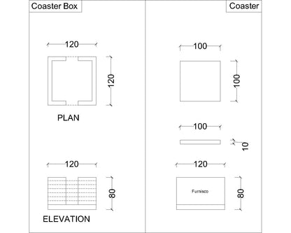 Premium Wooden Room Accessory Box for Coffee Tables, Living Rooms & Office Décor – Minimalist Organizer by Furnisco - VT12238