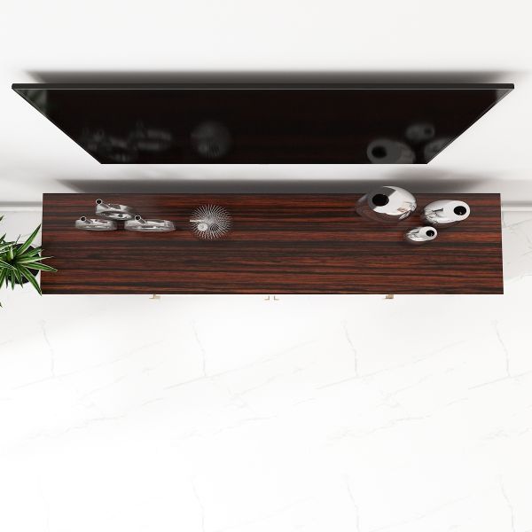 Entertainment Unit, Wood & White Color Entertainment Unit, Entertainment Unit for Living & Bedroom Area, Entertainment Unit with Shutter, Entertainment Unit - EL - 10012