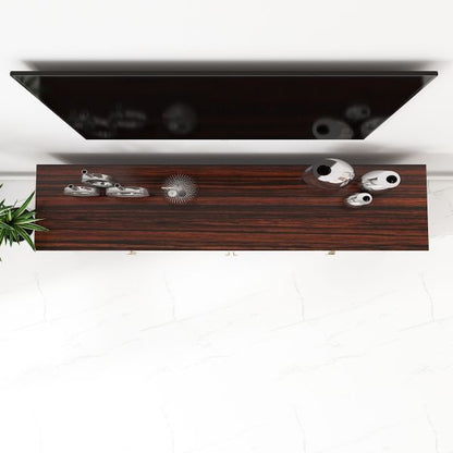 Entertainment Unit, Wood & White Color Entertainment Unit, Entertainment Unit for Living & Bedroom Area, Entertainment Unit with Shutter, Entertainment Unit - EL - 10012