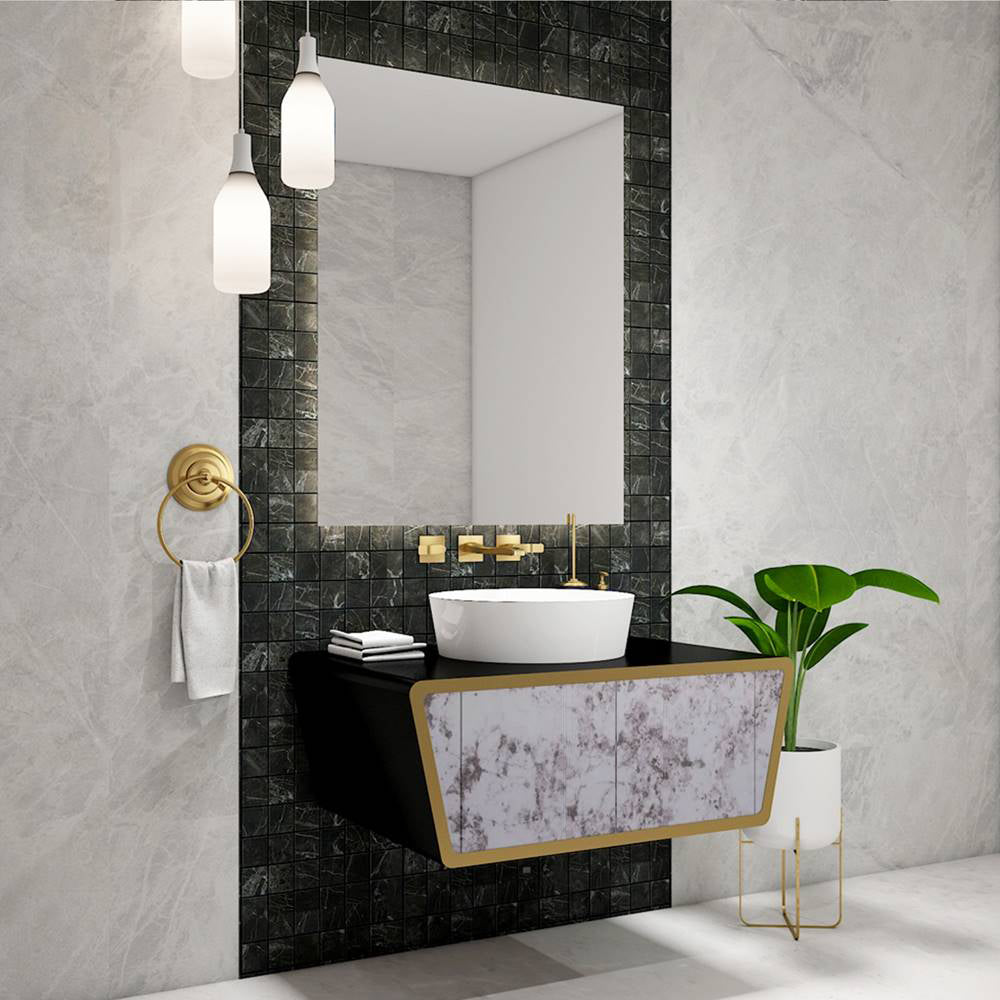 Vanity/Water Resistant Vanity in PVC laminate finish,Bathroom Vanity in water resistant finish,bathroom wall hanging unit with PVC  finish-EL248