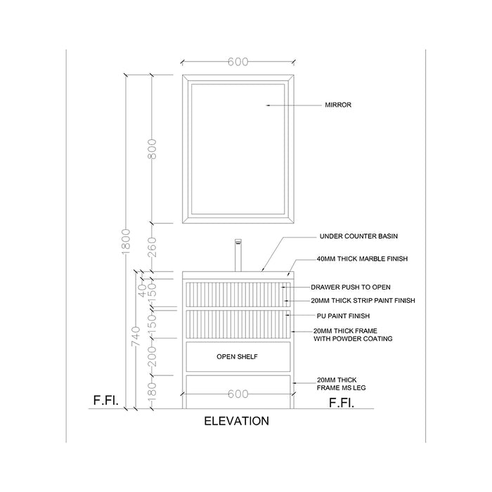 Vanity/Water Resistant Vanity in PU matte finish waterproof paint finish,Bathroom Vanity in water resistant finish,bathroom Floor mounted unit with PU matte finish waterproof paint  finish-IM102