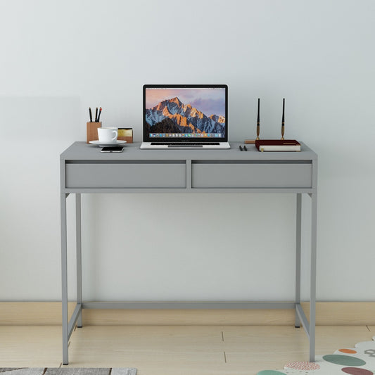 Study Table, Grey Color Study Table, Study Table with Drawer, Study Table with Grey MS Leg, Study Table - EL - 12036