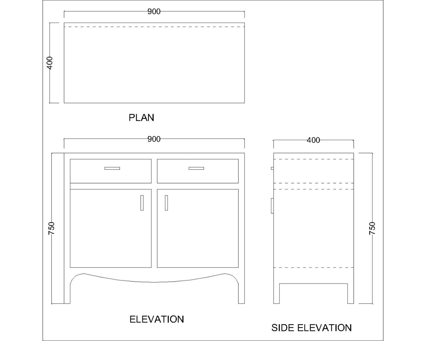 Cabinet, Solid Wood Cabinet, White & Blue Color Cabinet, Cabinet with Drawer,  Cabinet with Shutter, Cabinet- EL- 10034