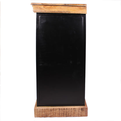 Cabinet , Solid Wood Cabinet , Black & Brown Cabinet, Cabinet  with MS Shutter, Cabinet with Drawer, Cabinet - EL -10050