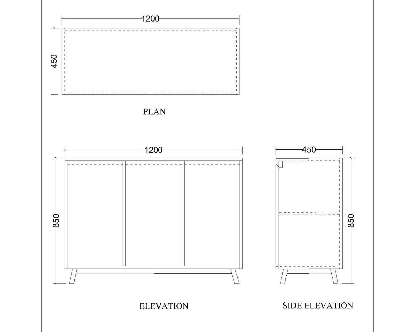 Storage Unit , Wood & Grey Storage Unit, Storage Unit with Shutter, Storage Unit  - EL - 11004