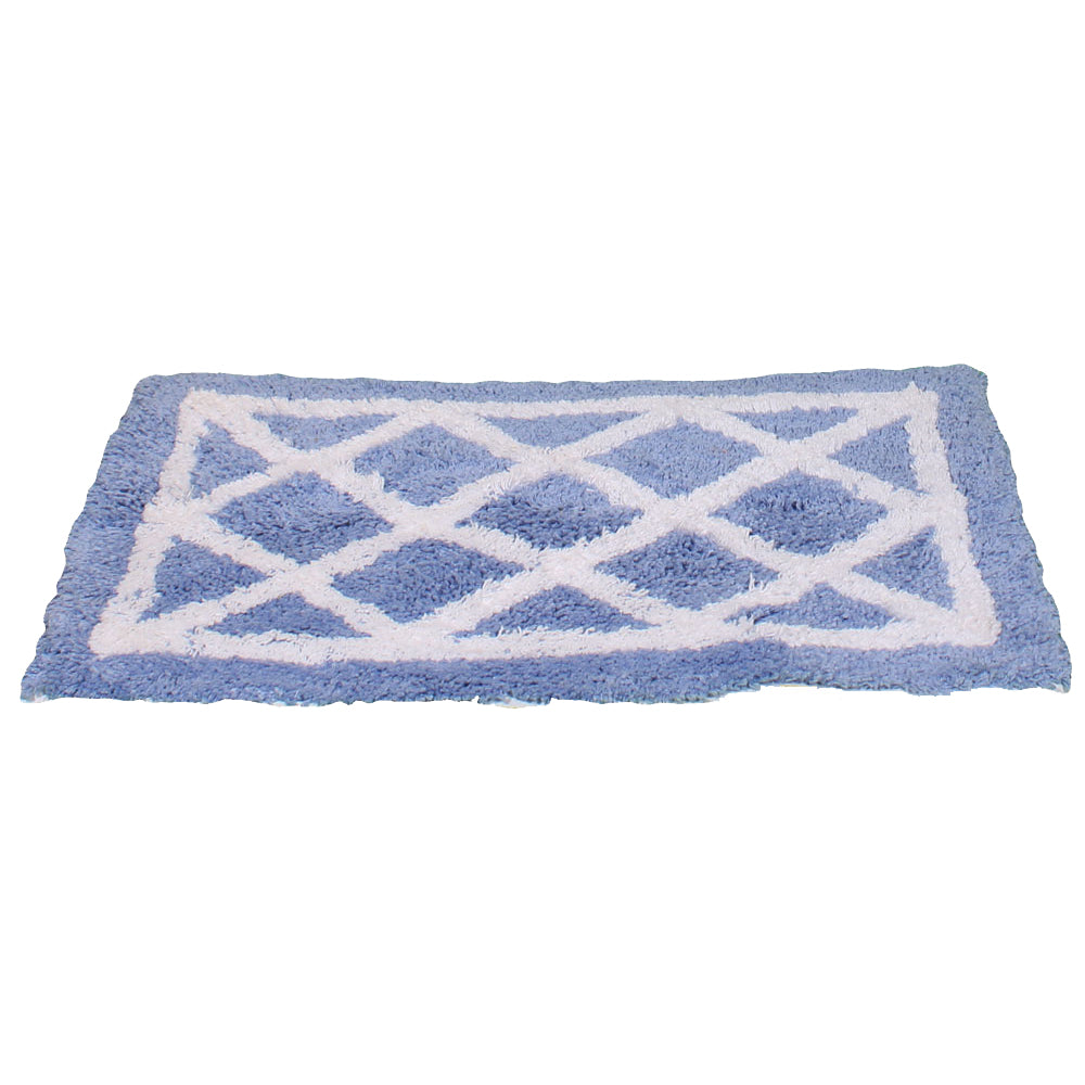 Bath Linen, Blue & White Bath Linen, Rectangular Bath Linen, Bath Linen - EL - 15036