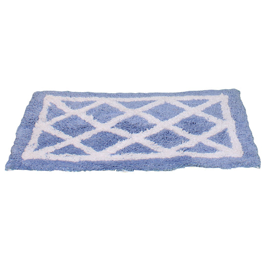 Bath Linen, Blue & White Bath Linen, Rectangular Bath Linen, Bath Linen - EL - 15036
