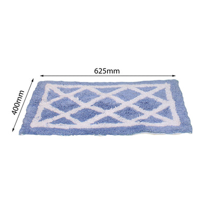 Bath Linen, Blue & White Bath Linen, Rectangular Bath Linen, Bath Linen - EL - 15036