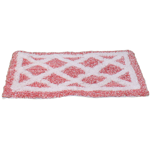 Bath Linen, Red & White Bath Linen, Rectangular Bath Linen, Bath Linen - EL - 15040